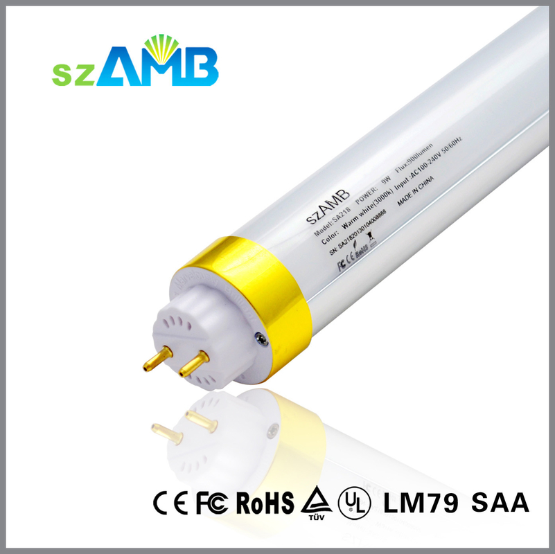 Household / School T8 Led Tube Lights 9W DC12V / 24V 3years Warranty